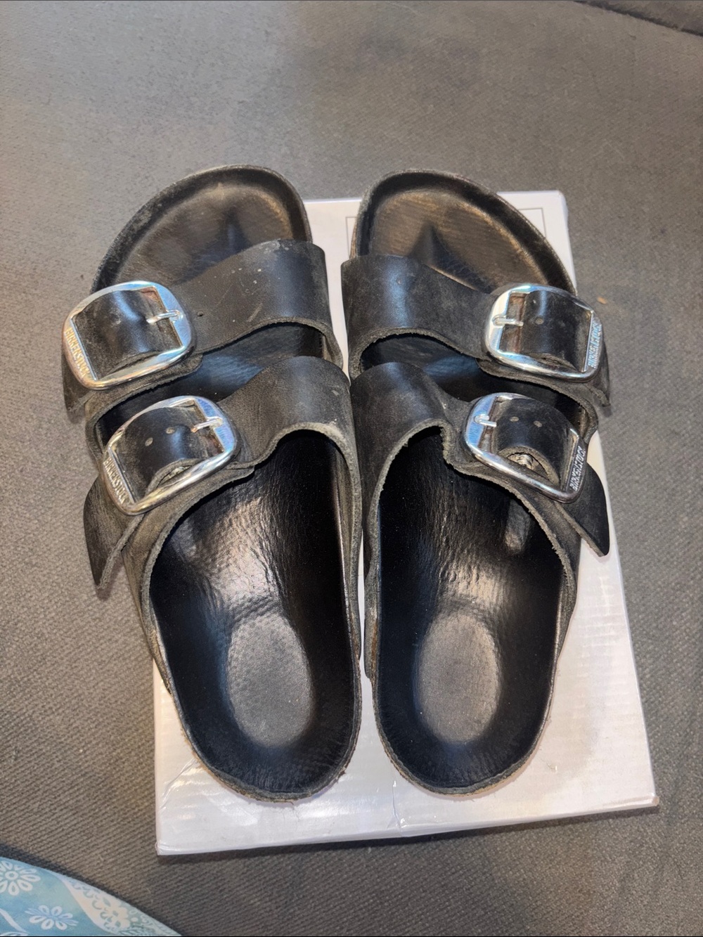 Birkenstock Women's Black Double-Buckle Slide Sandals